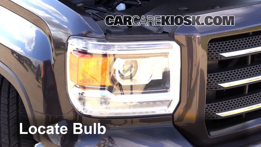 2015 GMC Sierra 1500 SLE 5.3L V8 FlexFuel Extended Cab Pickup Lights Highbeam (replace bulb)